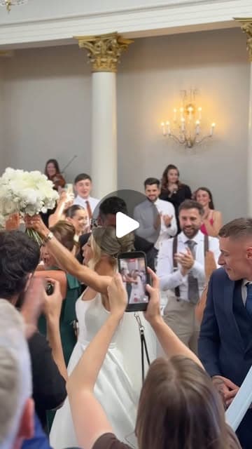 A bride and groom's wedding entrance with The DFC Experience