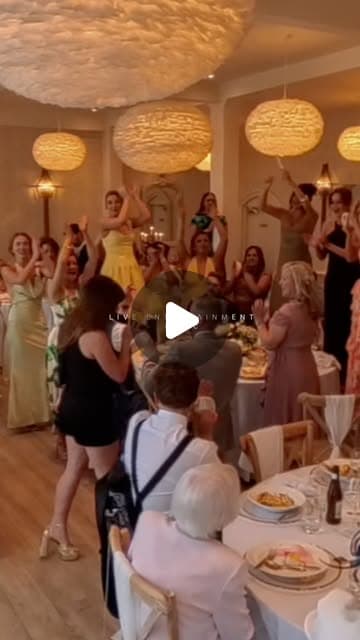 Wedding guests celebrating with The DFC Experience